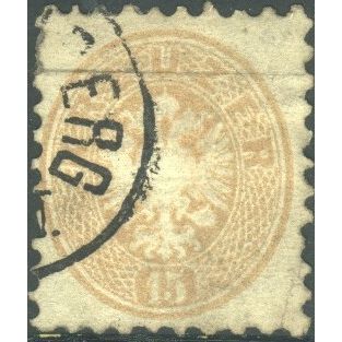 Austria 1863 - SG49 - 15k brown - Arms Of Austria - used