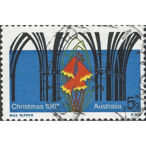 AUSTRALIA, CHRISTMAS, Christmas Bell, blue 1967, 5c, #4