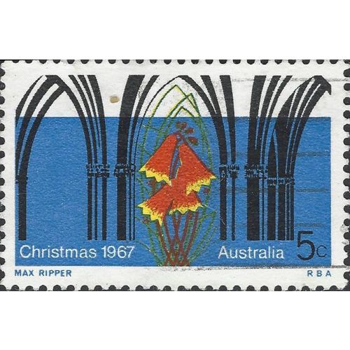 AUSTRALIA, CHRISTMAS, Christmas Bell, blue 1967, 5c, #3