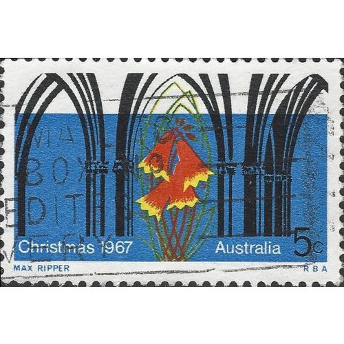 AUSTRALIA, CHRISTMAS, Christmas Bell, blue 1967, 5c, #6