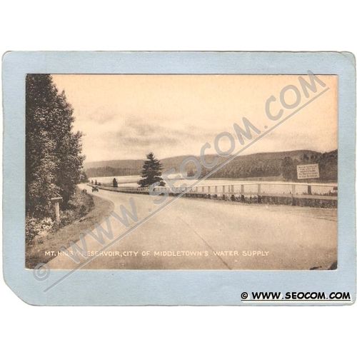 CT Middletown Postcard Mt Higby Reservoir City Of Middletown's Water Suppl~1340