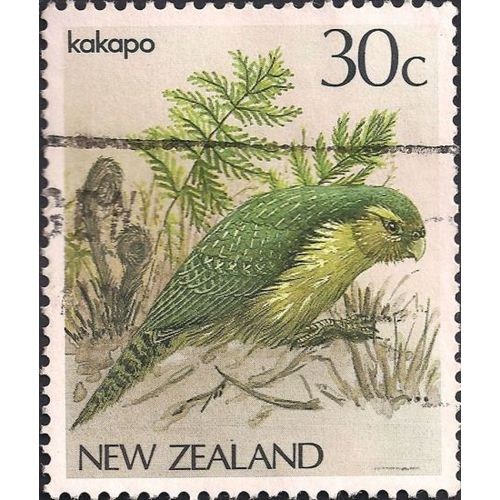 NEW ZEALAND, BIRDS, Kakapo, white 1986, 30c