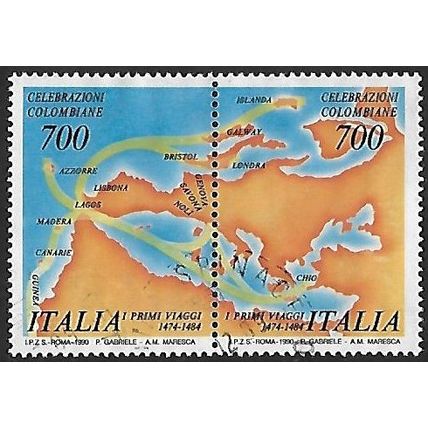 Mi 2103/4: 500th Anniversary of the Discovery of America.