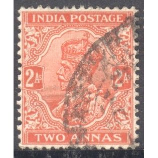 India 1932 - KGV 2a vermillion - used 3