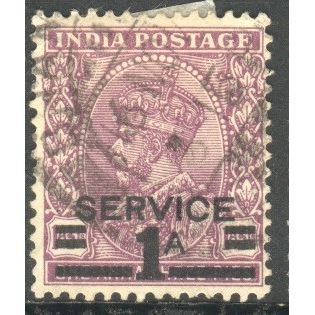 India 1932 - SG? - KGV surcharge 1a 2 bars on 1a.3p - used