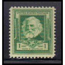 864 1c Henry Longfellow Fine MNH KA2478
