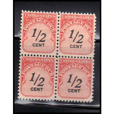 J88 1/2c Postage Due Fine MNH Blk/4 O7041