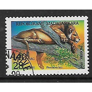 MADAGASCAR 1994 WILD ANIMALS 140 FR PANTHERA LEO FINE USED#2