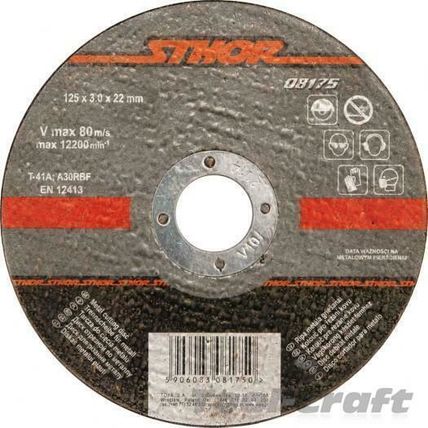 Sthor metal cutting discs set of 5 1mm thick x 115, 125 & 230 mm
