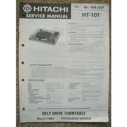 HITACHI HT-101 Original Service Manual