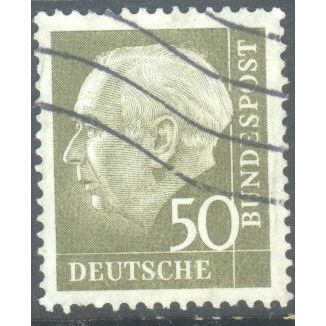 Germany 1957 - 50pf olive - President Heuss - used 3