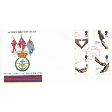 GB 1998 Health Defence Postal Services FDC BFPO 558 cancel Unaddressed VGC