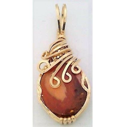 Opal Gold Wire Wrap Gemstone Pendant 69