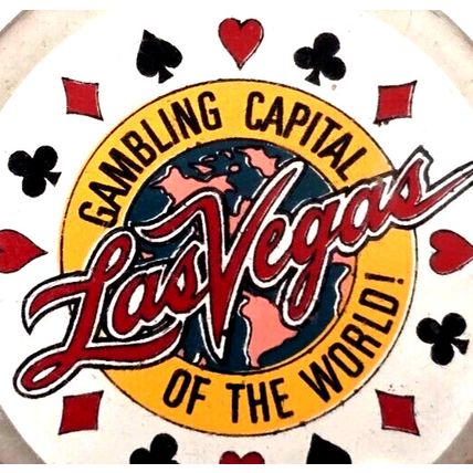 Las Vegas Gambling Capital Clear Acrylic Keychain Charm Fob Purse Bag Luggage