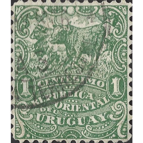 URUGUAY, MAMMAL, Cattle, green 1900, 1c