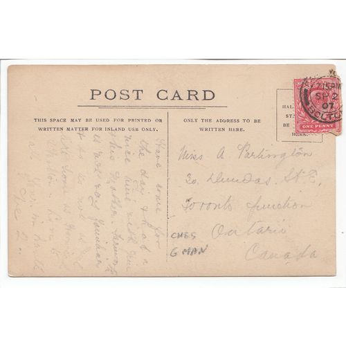 Farnworth Parish Church Interior Bolton Lancashire 1907 RP Postcard