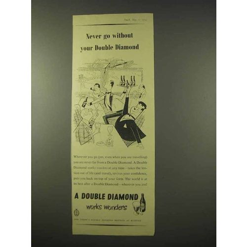 1954 Double Diamond Ale Ad - Never Go Without