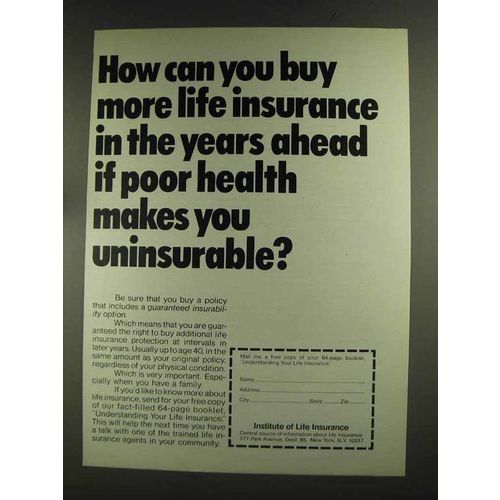 1972 Institute of Life Insurance Ad - Buy More