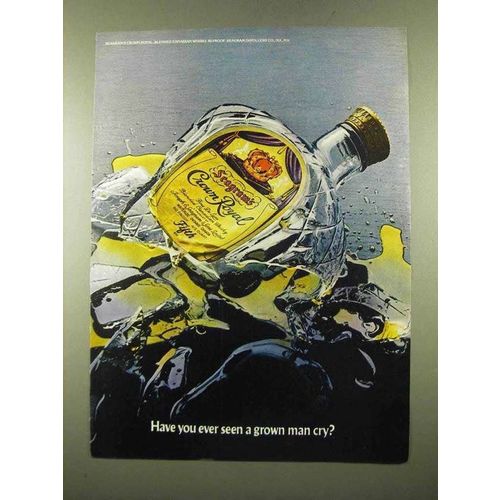 1975 Seagram's Crown Royal Whisky Ad - Grown Man Cry