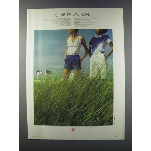 1981 Charles Jourdan Fashion Ad - Tee-Shirt, Shorts