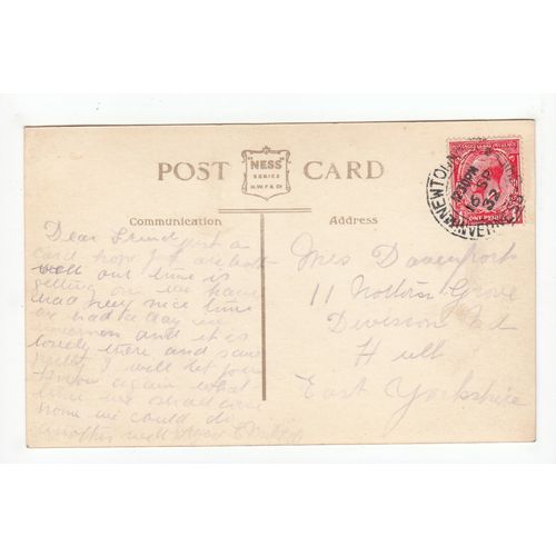 Castle Urquhart and Loch Ness Postcard 1932 RP Ness Series