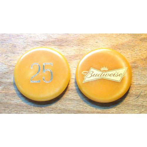Vintage $25. Budweiser Poker Chip - Bow Tie Chip