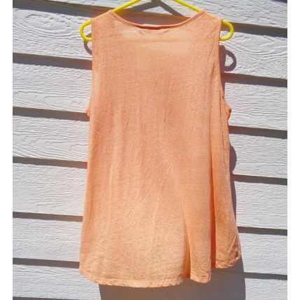 Womens CATO Orange Macrame Finge Tank Top 18/20W Sleeveless NWT Top Knit