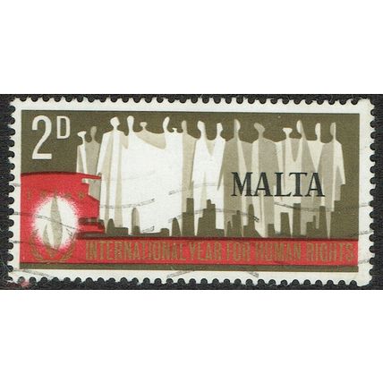 Malta 1968 Human Rights Year 2d Multicoloured SG399 GU