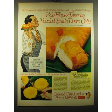 1950 Canned Cling Peaches from California Advertisement - Bob Hope