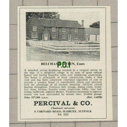 (5425) Belchamp Otten Essex Period Farmhouse - 1970 Clip
