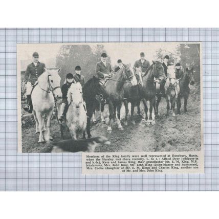 (5387) King Family Danebury Hunt Alfred Dyer Cooke Kate James King - 1969 Clip