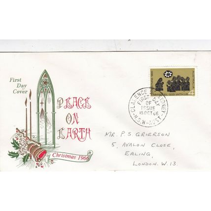 Australia 1966 Christmas FDC Clarence Street Sydney cancel written VGC