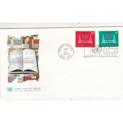 United Nations 1969 Peace through International Law FDC New York cancel VGC