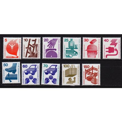 GERMANY BERLIN [1971] MiNr 0402-11 ( **/mnh ) Unfall