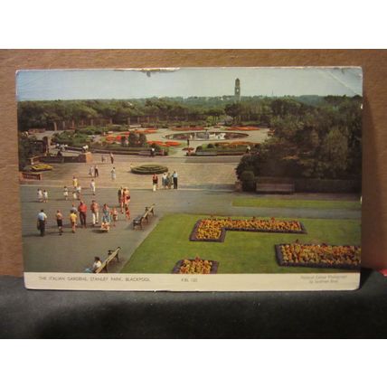 STANLEY PARK BLACKPOOL, LANCASHIRE used postcard by Saidman Bros 1968 pm =