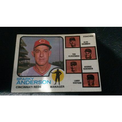 1973 Topps Card # 296 Cincinnati Reds Field Leaders Very Good (3)