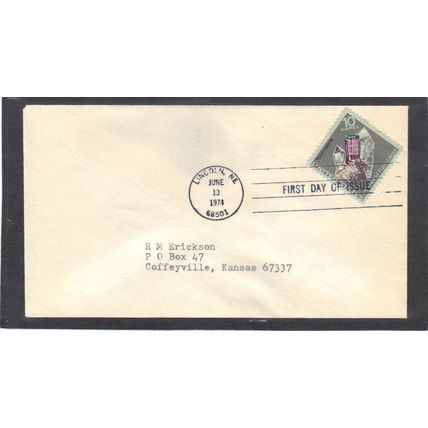 FDC 1539 10c Tourmaline (No Cachet-Typed/A) CV42234