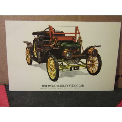 1911 10 h p STEAM STANLEY CAR veteran car unused postcard #