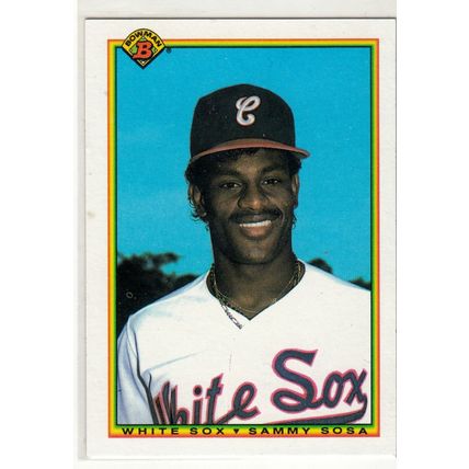 1990 Bowman Sammy Sosa RC rookie card #312– White Sox