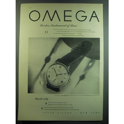 1949 Omega Automatic Watch Advertisement - Omega Peerless instrument of time