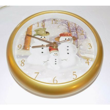 Feldstein Christmas Carol Clock 8.5" Diameter Plays 12 Carols