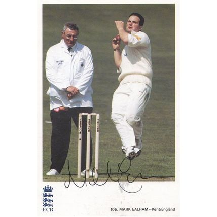 Mark Ealham Kent England Team Hand Signed Cricket Classic Card Photo Postcard