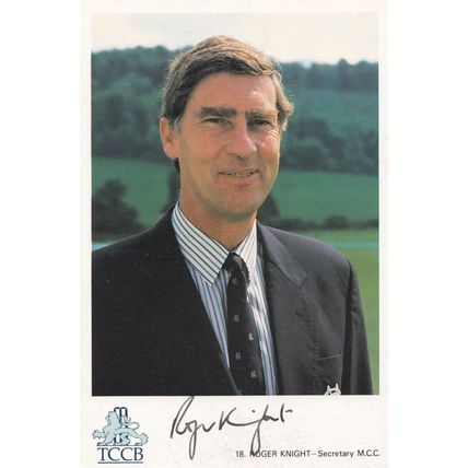 Roger Knight MCC Secretary Hand Signed Classic Cricket Card Photo Postcard