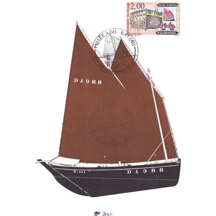 Musee Du Bateau French Sailing Ship Yacht First Day Cover Postcard
