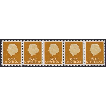 Netherlands 1954 SG 785 Used Strip of 5 (C-999-02)