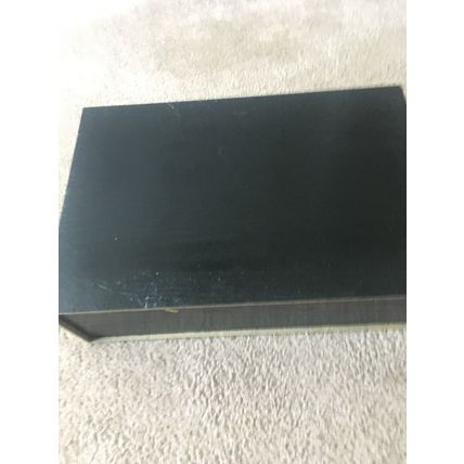 Vtg Faux Wood VHS Tape Holder Storage Cabinet Holds Up To 18 Tapes Black