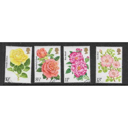 GREAT BRITAIN 1976 ROSE SOCIETY SG 1006 /1009 SET 4 VALS FINE USED#3