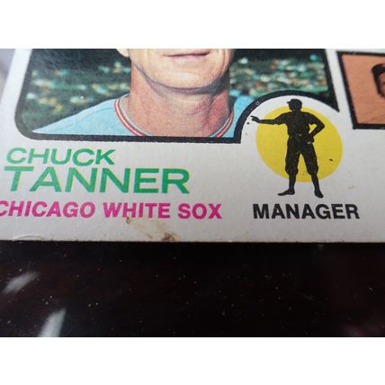 1973 Topps Card # 356 Chuck Tanner Good (2) Chicago White Sox