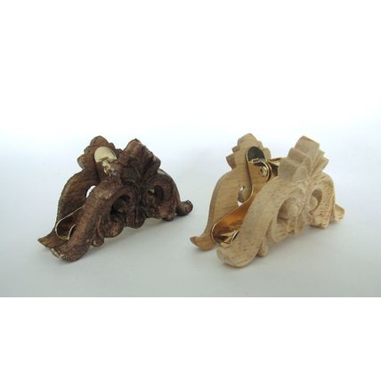 Smaller real wood and metal hair claw clip for fine thin hair