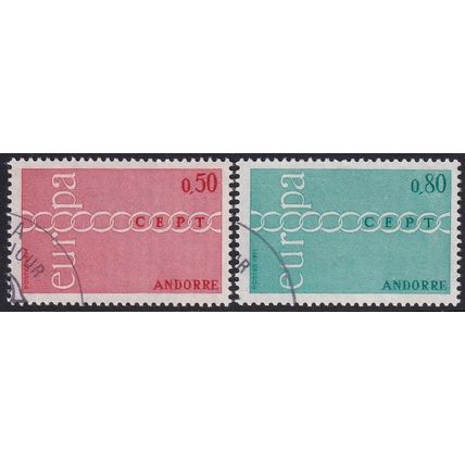 Andorra - French 1971 SG F231-2 Used/CTO Europa/CEPT (G-345 (2))